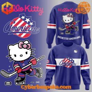 Wear the extraordinary with the Rochester Americans Hello Kitty Hoodie – hyper-detailed 3D prints that last.