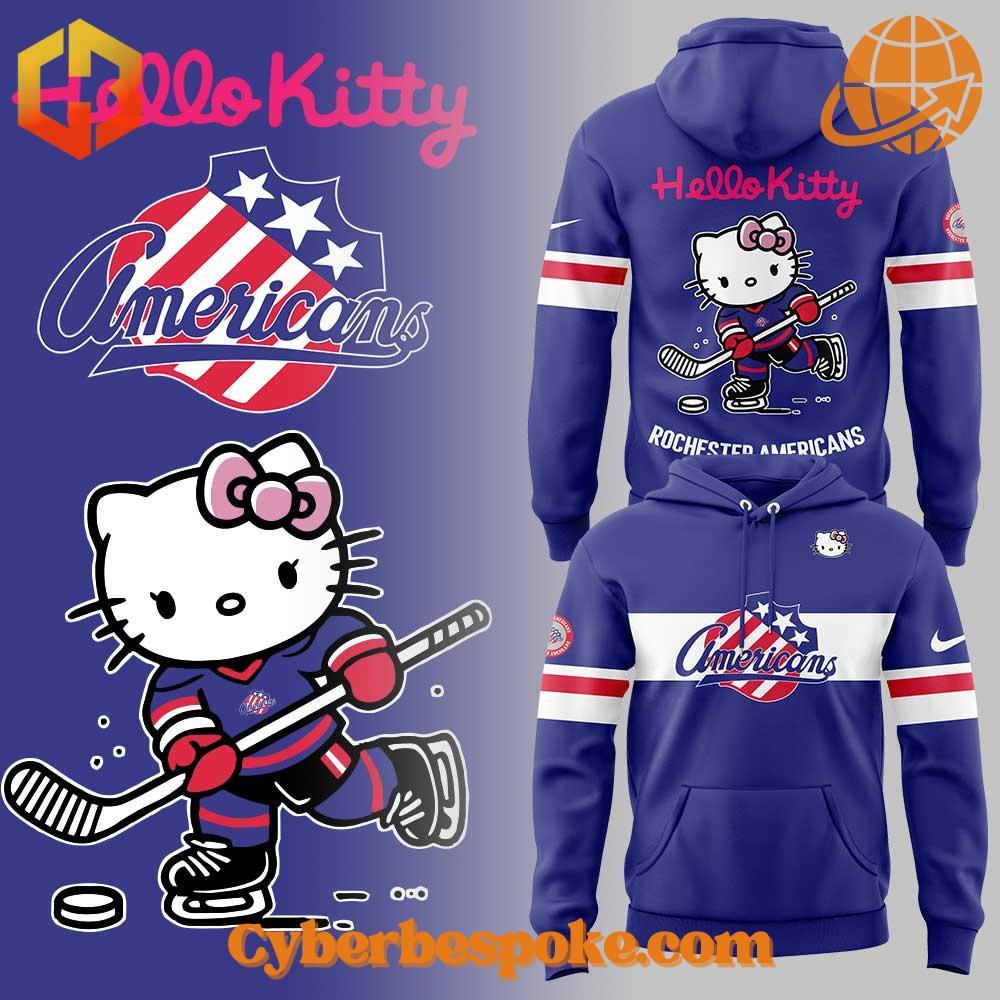 Rochester Americans Hello Kitty Hoodie Wear the extraordinary with the Rochester Americans Hello Kitty Hoodie – hyper-detailed 3D prints that last.
