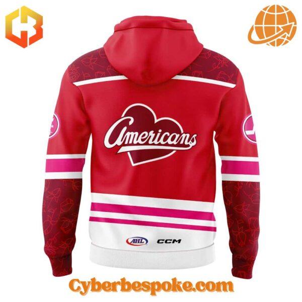 The Rochester Americans Red Threads Uniform Hoodie is made for comfort, confidence, and style.