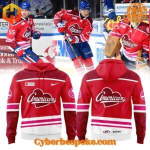 The Rochester Americans Red Threads Uniform Hoodie is made for comfort, confidence, and style.