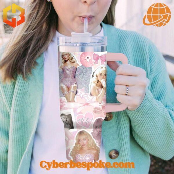 Sabrina Carpenter Pink Tumbler Oz – bold, high-definition prints that last, keeping your drinks hot or cold.