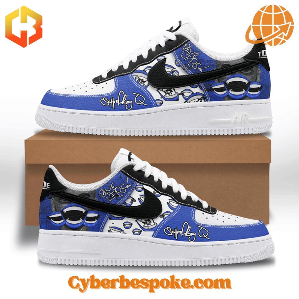 Schoolboy Q Blue Lips Nike Air Force Shoes Step into art with the Schoolboy Q Blue Lips Nike Air Force Shoes – vibrant, detailed, and made to stand out.