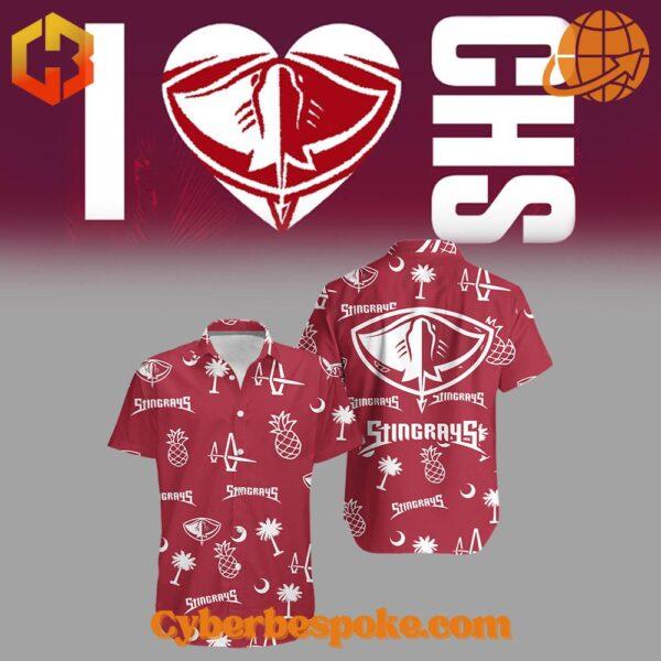 The South Carolina Stingrays I Heart Chs Night Hawaiian Shirt is made for comfort, confidence, and style.