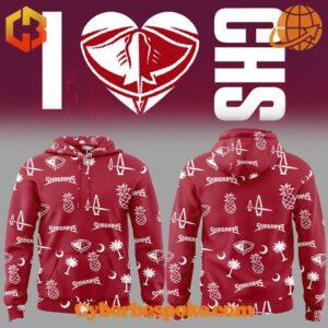 The perfect blend of style and comfort – South Carolina Stingrays I Heart Chs Night Hoodie