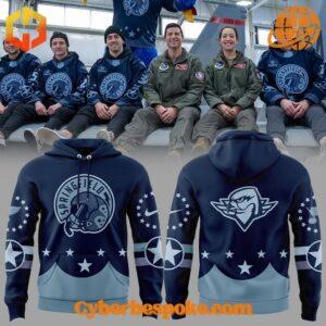 The Springfield Thunderbirds Military Appreciation Hoodie blends comfort, quality, and modern design