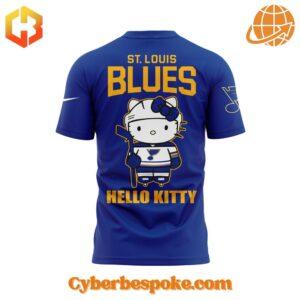 A soft cotton St Louis Blues Hello Kitty Hoodie eaturing a minimalist design.