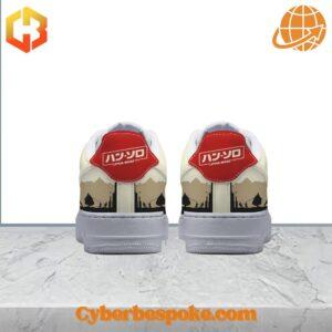 A pair of Star Wars Stormtrooper Freeze You Rebel Scum Nike Air Force with a minimalist design