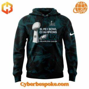 Express yourself with the Super Bowl Lix Champions Philadelphia Eagles Smoker Midnight Green Hoodie – high-definition colors meet all-day comfort.