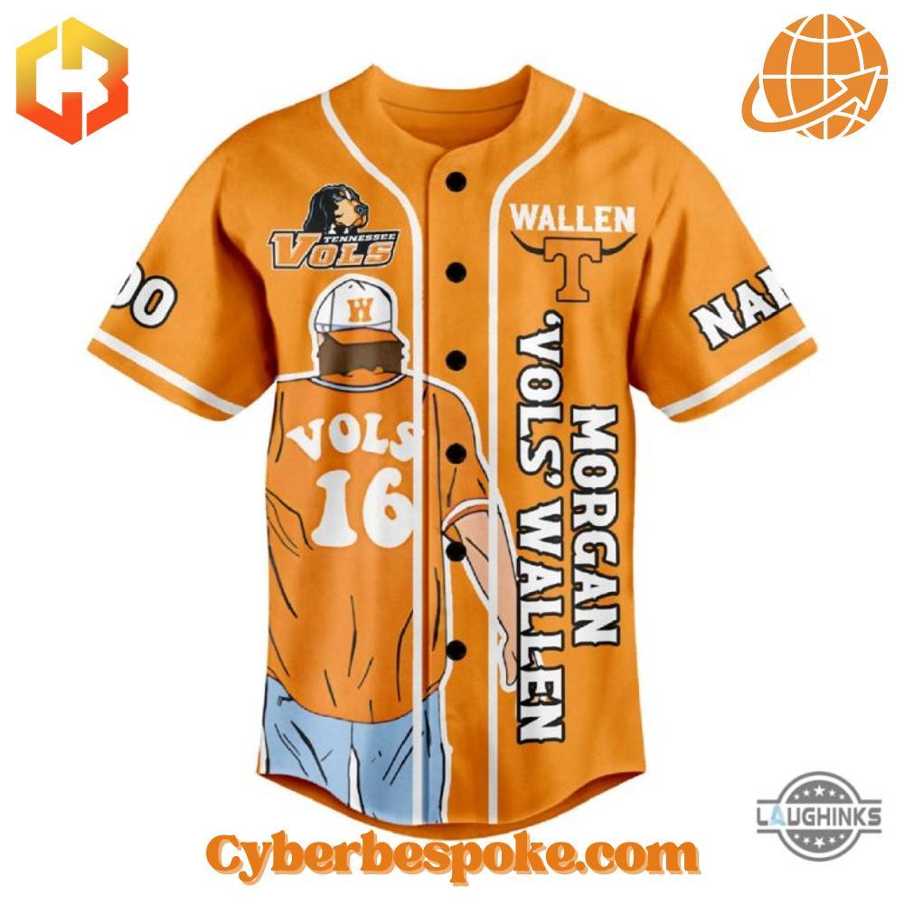 Tennessee Volunteers Morgan Wallen In My Heart Sands Baseball Jersey Lightweight and comfortable Tennessee Volunteers Morgan Wallen In My Heart Sands Baseball Jersey perfect for everyday wear