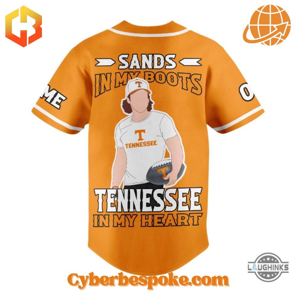 Tennessee Volunteers Morgan Wallen In My Heart Sands Baseball Jersey Lightweight and comfortable Tennessee Volunteers Morgan Wallen In My Heart Sands Baseball Jersey perfect for everyday wear