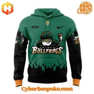 The Toledo Walleye Bullfrogs Uniform Hoodie delivers softness, breathability, and vibrant all-over prints.