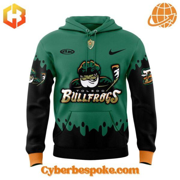 The Toledo Walleye Bullfrogs Uniform Hoodie delivers softness, breathability, and vibrant all-over prints.