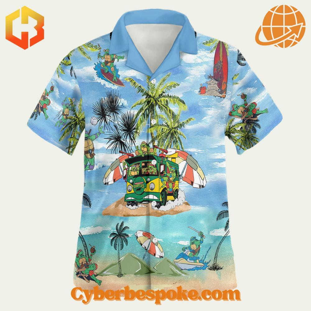 Turtles Teenage Mutant Ninja Family Hawaiian Shirt Soft and Classic Style with an Turtles Teenage Mutant Ninja Family Hawaiian Shirt