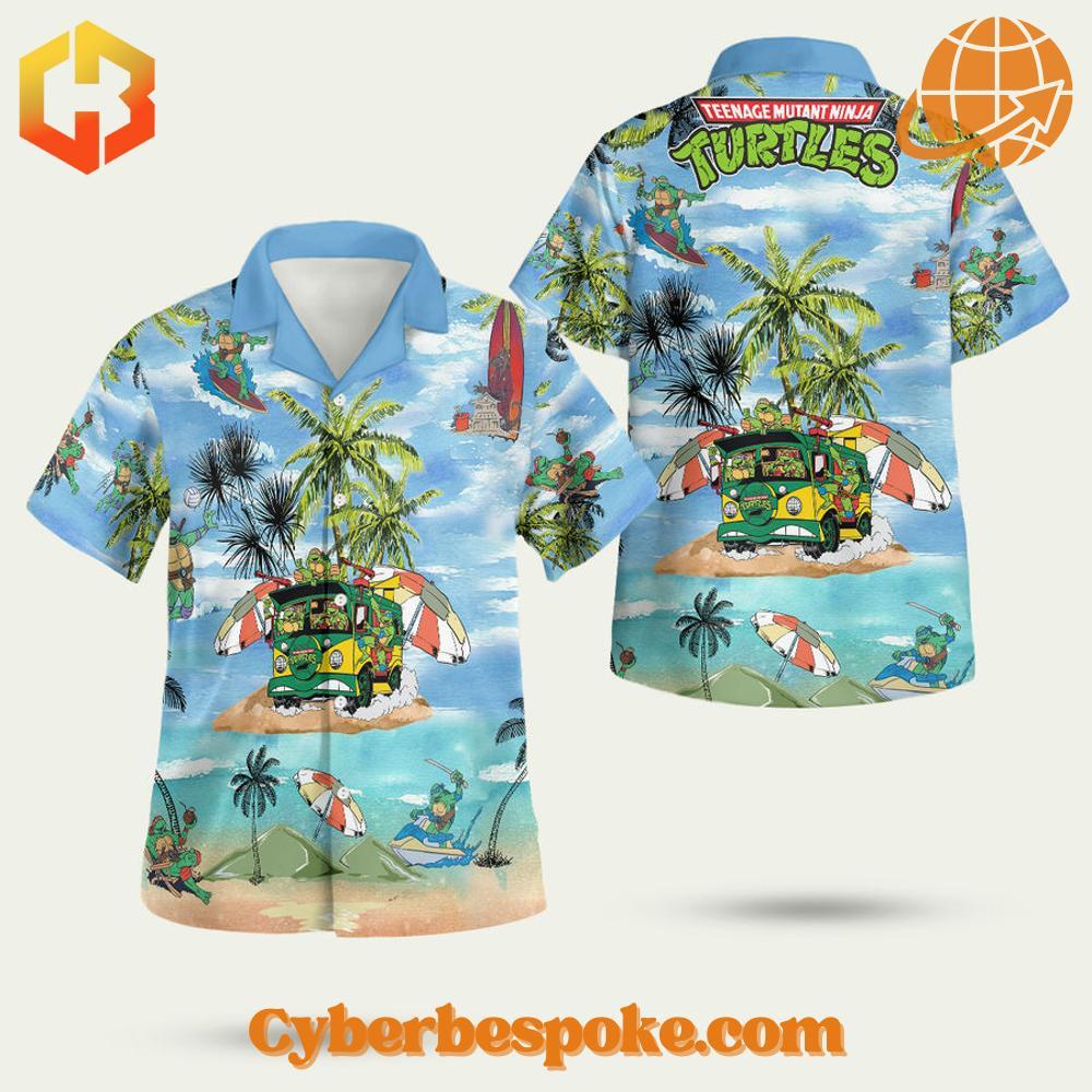 Turtles Teenage Mutant Ninja Family Hawaiian Shirt Soft and Classic Style with an Turtles Teenage Mutant Ninja Family Hawaiian Shirt