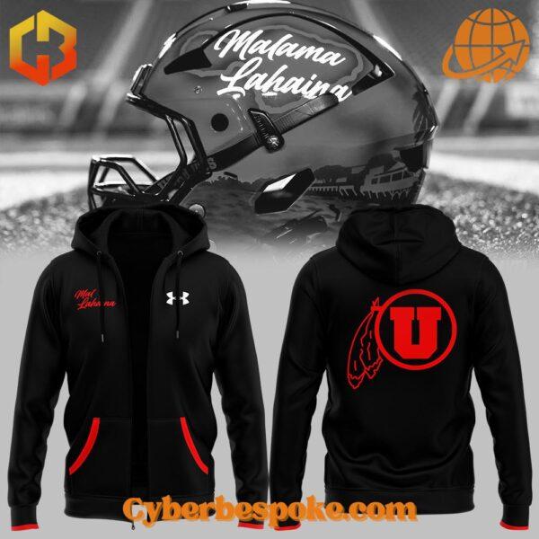 Premium Utah Utes Football Malama Lahaina Hoodie featuring high-definition 3D prints and all-day comfort.