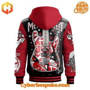 Van Halen Hooded Baseball Jacket features breathable fabric and all-over dye-sublimation prints.