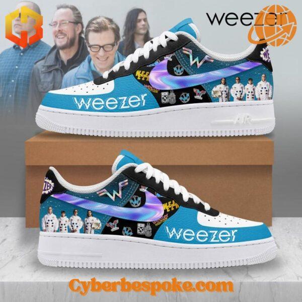 Step into vibrant style with the Weezer Band Nike Air Force Shoes