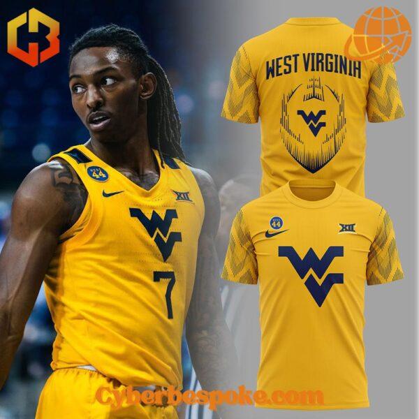 The West Virginia Men Basketball Shirt offers premium quality with a modern touch.