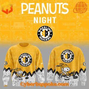 Wheeling Nailers Anniversary Of Peanuts Snoopy Hoodie features breathable fabric and all-over dye-sublimation prints.