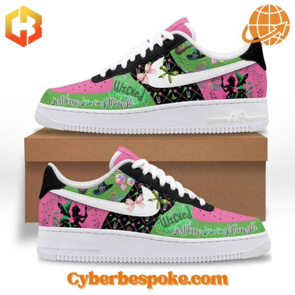 Experience fashion in a new dimension with the Wicked Film Nike Air Force Shoes – wear the unexpected.