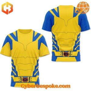 Wolverine Costumes Cosplay Shirt features breathable fabric and all-over dye-sublimation prints.