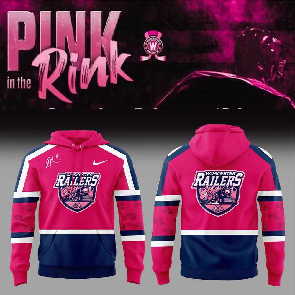 Worcester Railers Pink In The Rink Autographed Anthony Repaci Bobblehead Hoodie ( ) A soft cotton Worcester Railers Pink In The Rink Autographed Anthony Repaci Bobblehead Hoodie ( ) eaturing a minimalist design.