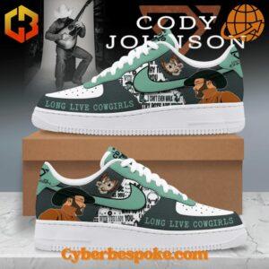 Lightweight and breathable Cody Johnson Long Live Cowgirls Nike Air Force Shoes, perfect for any occasion.