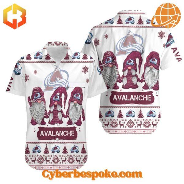 The Colorado Avalanche Festive Gnome Hawaiian Shirt makes every outfit stand out.