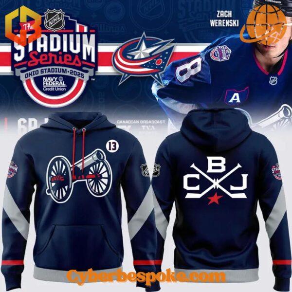 Stylish and comfortable 1 Columbus Blue Jackets 2025 Stadium Series Hoodie designed for all-day wear.