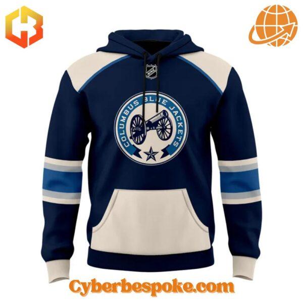 Stylish and comfortable Columbus Blue Jackets Old Logo Chill Guy Hoodie designed for all-day wear.