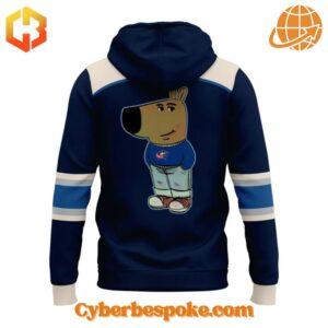 Stylish and comfortable Columbus Blue Jackets Old Logo Chill Guy Hoodie designed for all-day wear.