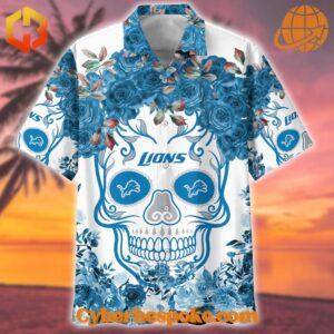 The Detroit Lions Sugar Skull Hawaiian Shirt makes every outfit stand out.