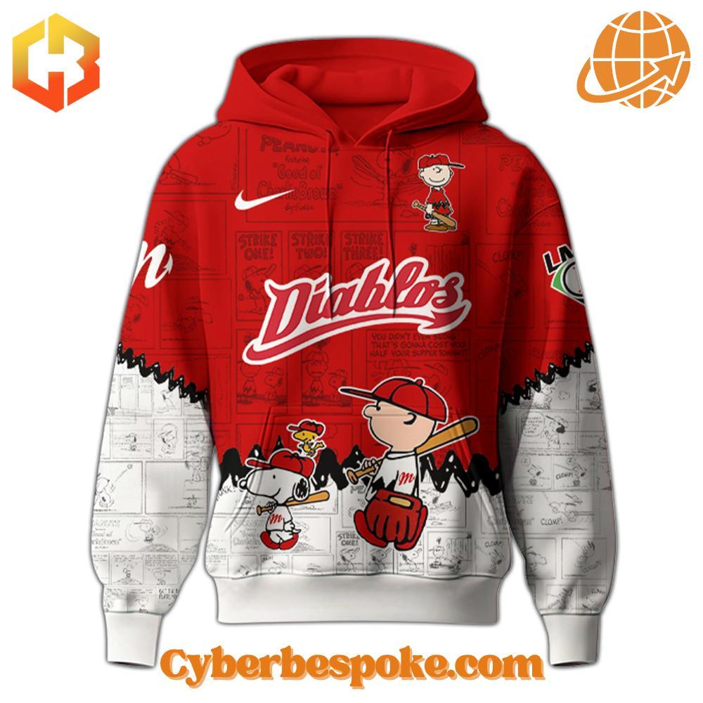 2 Diablos Rojos Del México 75th Anniversary Of Peanuts Snoopy Hoodie Stylish and comfortable 2 Diablos Rojos Del México 75th Anniversary Of Peanuts Snoopy Hoodie designed for all-day wear.