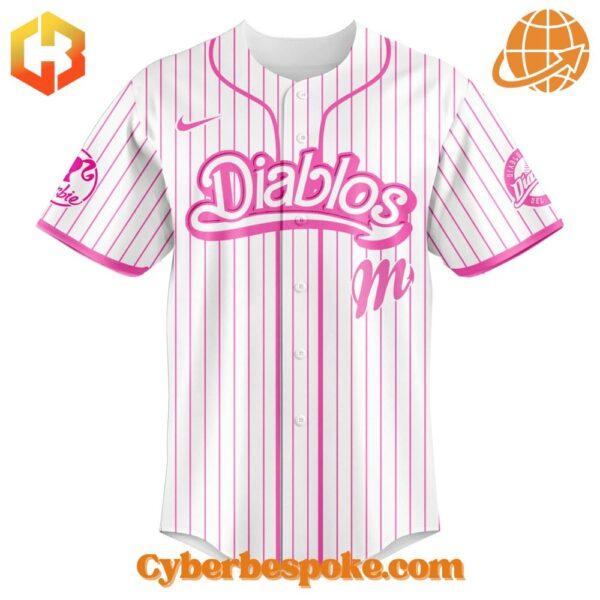 Classic Diablos Rojos Del México Barbie Night Game Baseball Jersey with a modern fit and stylish design.