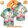 Stylish and comfortable Flamingo Flowers Hawaiian Shirt designed for all-day wear.