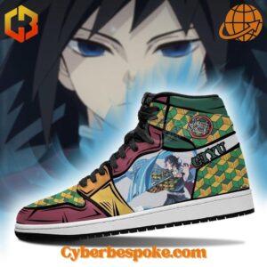 The Giyu Tomioka Demon Slayer Air Jodan High Top Shoes fuses comfort with cutting-edge design