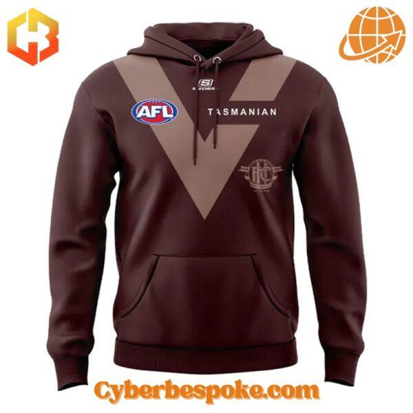 Stylish and breathable Hawthorn Isc Mens Heritage Guernsey V Brown Hoodie, perfect for any occasion.