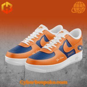 The Houston Astros Custom Nike Air Force Shoes fuses comfort with cutting-edge design