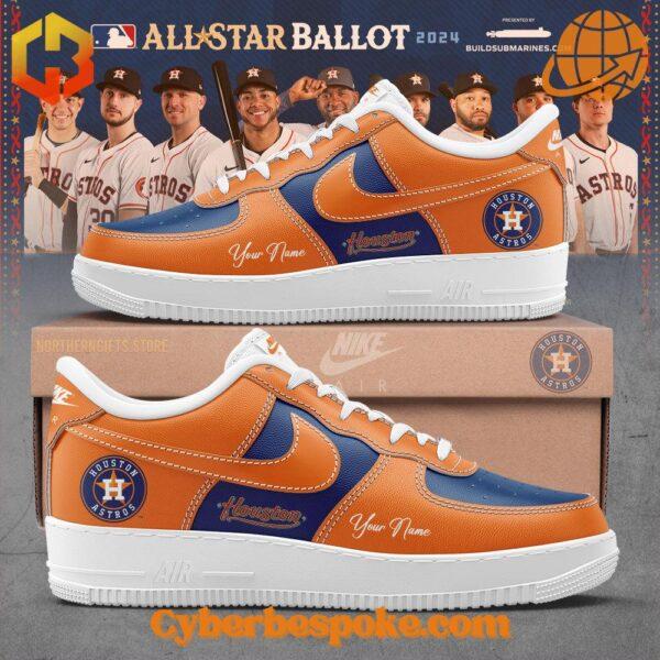 The Houston Astros Custom Nike Air Force Shoes fuses comfort with cutting-edge design