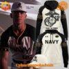 The Jolly Rogers Navy Midshipmen Baseball Hoodie makes every outfit stand out.