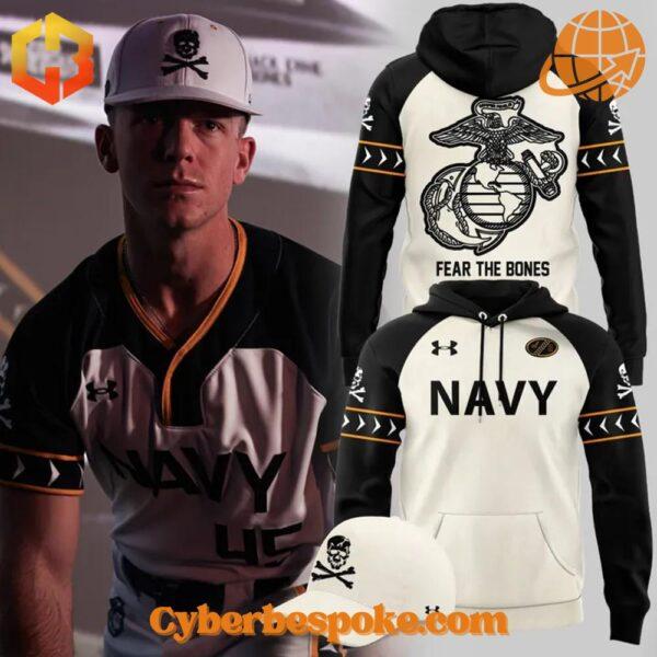 The Jolly Rogers Navy Midshipmen Baseball Hoodie makes every outfit stand out.