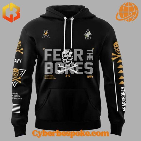 The Jolly Rogers Navy Midshipmen Fear The Bones Hoodie makes every outfit effortless.