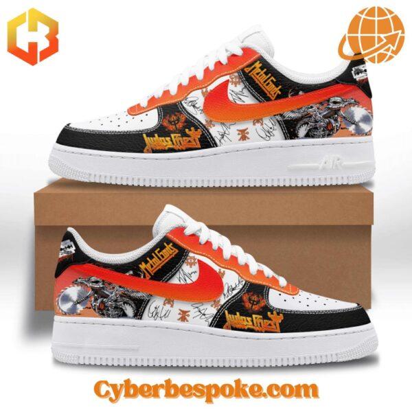 Lightweight and breathable Judas Priest Band Nike Air Force Shoes, perfect for any occasion.