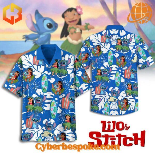 Stylish and comfortable Lilo Stitch Summer Hawaiian Shirt designed for all-day wear.