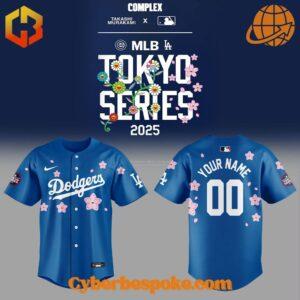 Classic Los Angeles Dodgers Takashi Murakami Custom Baseball Jersey with a modern fit and stylish design.
