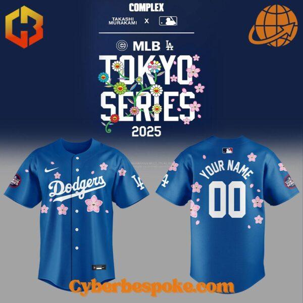 Classic Los Angeles Dodgers Takashi Murakami Custom Baseball Jersey with a modern fit and stylish design.