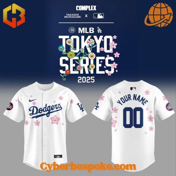 Classic Los Angeles Dodgers Takashi Murakami Custom Baseball Jersey with a modern fit and stylish design.