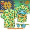 Stylish and breathable Notre Dame Fighting Irish Saint Patrick's Day Hawaiian Shirt, perfect for any occasion.