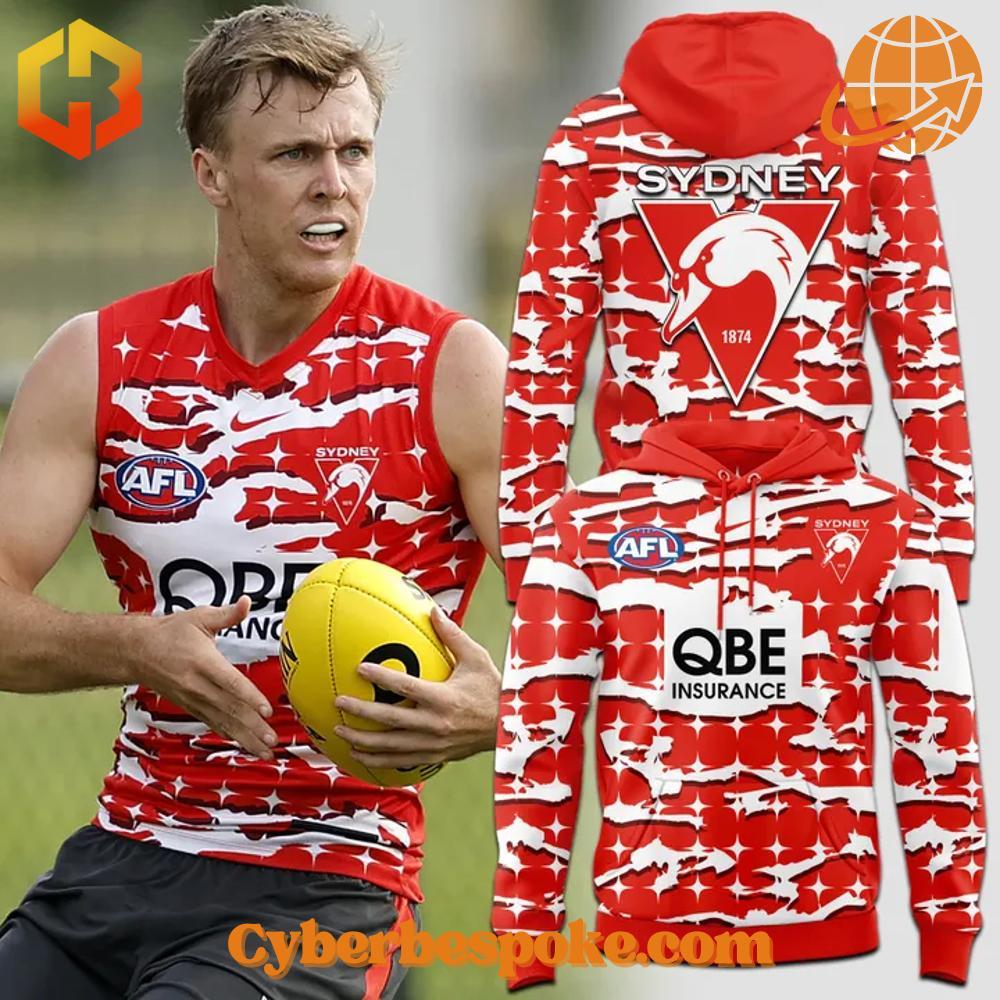 1 Sydney Swans Afl 2025 Hoodie Stylish and comfortable 1 Sydney Swans Afl 2025 Hoodie designed for all-day wear.