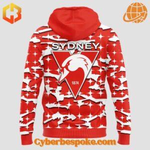 Stylish and comfortable 3 Sydney Swans Afl 2025 Hoodie designed for all-day wear.